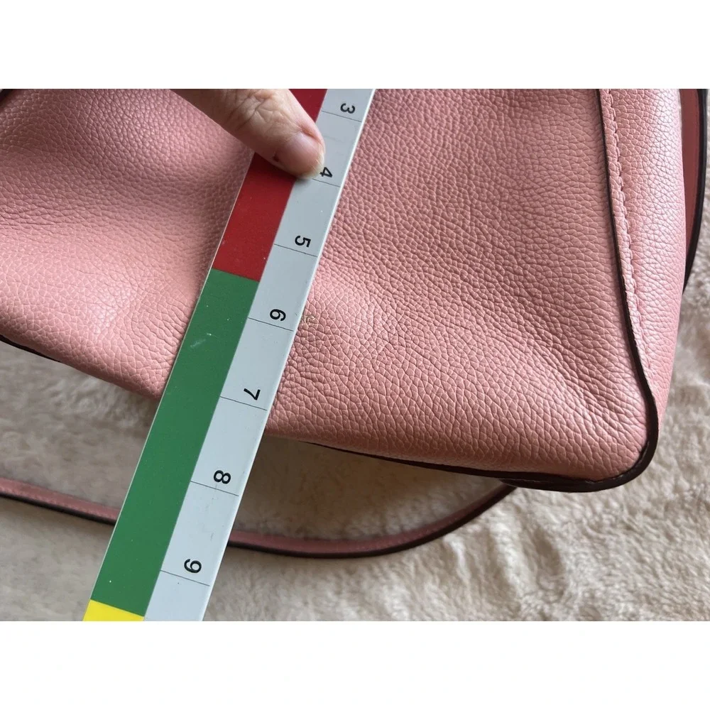 Kate Spade Talia Triple Compartment Satchel Crossbody bag Pink Leather Bow Purse